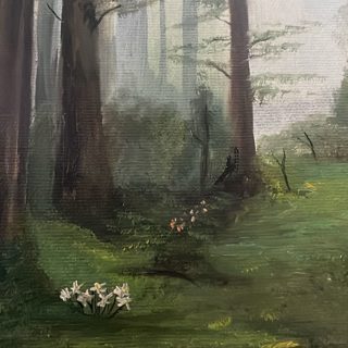 Misty Forest Mini Landscape Oil Painting — photo 3