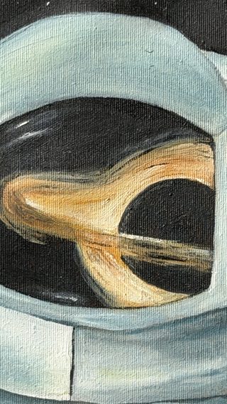 Stardust Astronaut Mini Oil Painting — photo 2